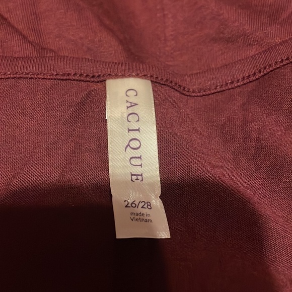 CACIQUE Maroon Long Sleeve Casual‎ Shirt - Picture 3 of 6